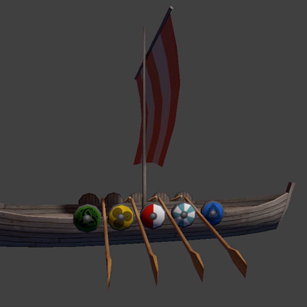 Lowpoly Viking ship preview image 2